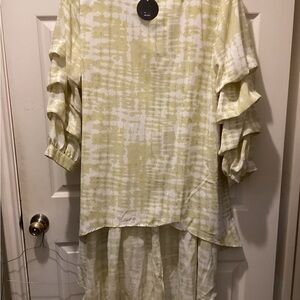 P. Luca Milano Light Green Patterned Top